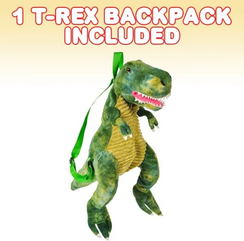 Miniatura 9 de ArtCreativity Mochila de dinosaurio de felpa, mochilas de animales de peluche de 22 pulgadas en forma de triceratops, bolsa de dinosaurio de peluche