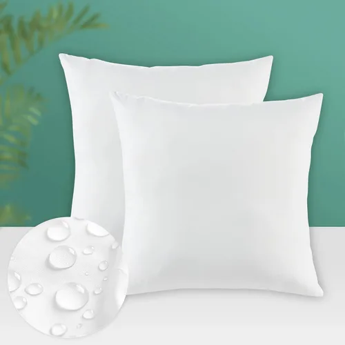 Codi Juego de 2 rellenos de almohada para exteriores de 18 x 18 pulgadas, almohadas impermeables para muebles de patio