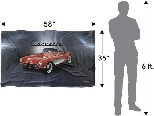 Miniatura 5 de Trevco Chevrolet Corvette Shine Silky Touch - Manta súper suave de 36 x 58 pulgadas