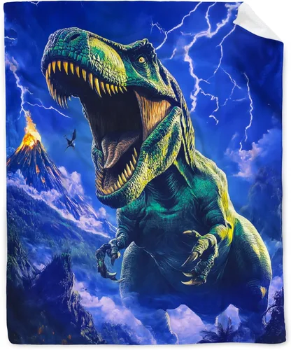 Miniatura 50 de Manta de bebé de esqueletos de dinosaurios de neón retro de los años 80, regalos para niños y niñas, decoración de dinosaurios, felpa suave