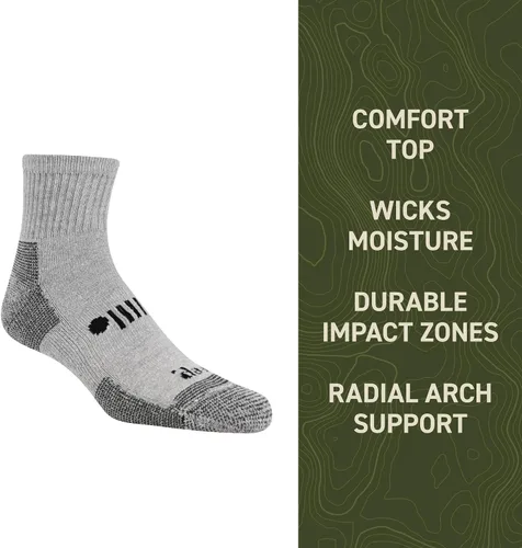 Miniatura 5 de Jeep Calcetines clásicos de algodón para hombre, paquete de 3 pares, absorben la humedad y son cómodos y acolchados