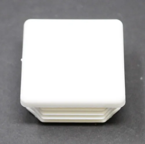 Miniatura 3 de Tapa de tubo cuadrada blanca de plástico universal de 1-1/2 pulgadas, tapón de acabado, tapa de extremo de tubo de tubo, deslizamiento de silla
