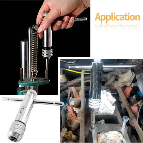 Miniatura 7 de Llave de llave de trinquete ajustable con mango en T Rango de capacidad de llave M3-M8