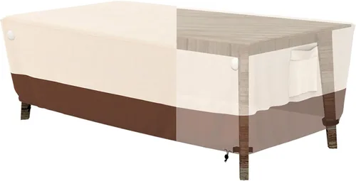 Miniatura 12 de Tuyeho Funda para muebles de patio, 48 x 28 x 13 pulgadas, tela Oxford duradera y resistente, para exteriores, rectangular, impermeable y resistente
