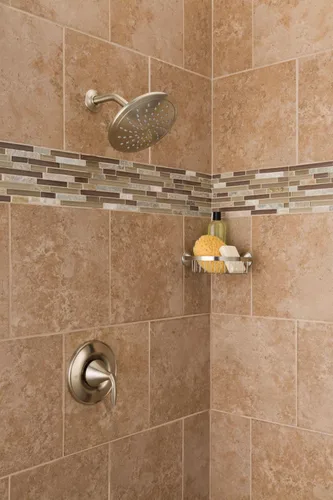 Miniatura 3 de Moen Grifo de ducha Posi-Temp de bronce aceitado Eva con cabezal de ducha de lluvia de rendimiento ecológico, requiere válvula, T2232EPORB