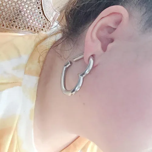 Miniatura 5 de LADEMAYH 2 piezas pesas para orejas estiradas, joyería corporal, ajuste mínimo de calibre 6g a 1 pulgada con estilo de corazón, aro, pájaro de acero