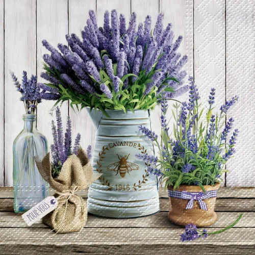 Miniatura 11 de Servilletas de papel de flores moradas con libélula para cena, tamaño decorativo de almuerzo de decoupage de 13 x 13 pulgadas (desplegadas)