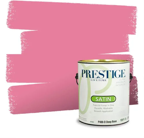 Miniatura 190 de Prestige Paints Pintura exterior e imprimación en uno, 1 galón, plano, coincidencia comparable de Valspar* Amber Rose*