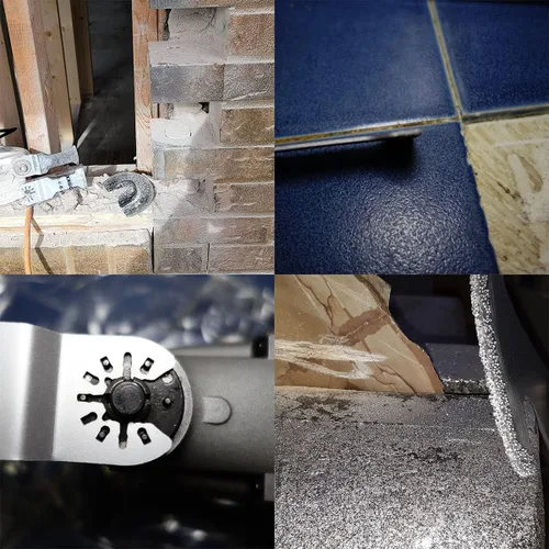 Miniatura 8 de XXGO 4 piezas de cuchillas oscilantes de diamante multiherramienta para quitar lechada de arena XG4202S Lo mejor para la eliminación de lechada