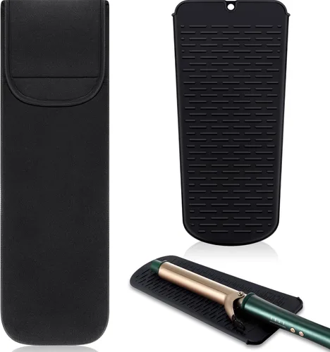 Miniatura 12 de Shappy 2 Piezas Funda de Viaje para Rizador Resistente al Calor Funda Porta Plancha Plana Manga de Neopreno Porta Alisador y Bolsa Plana