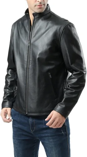 Miniatura 3 de BGSD Chaqueta de cuero para motocicleta urbana para hombre