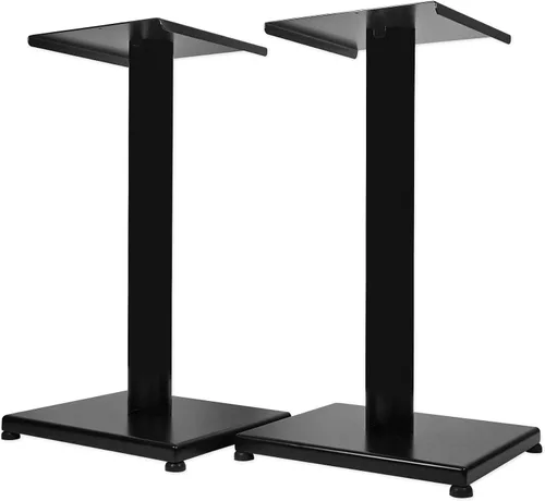 Miniatura 2 de Rockville RS21B - Soportes para altavoces de estantería de 21 pulgadas de acero, capacidad de 27 kg, gestión de cables, almohadillas anti-vibración