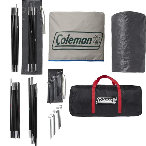 Miniatura 12 de Coleman Tienda de campaña para cabina con porche con pantalla, tienda de 4/6 personas a prueba de mal tiempo con opción de porche con pantalla