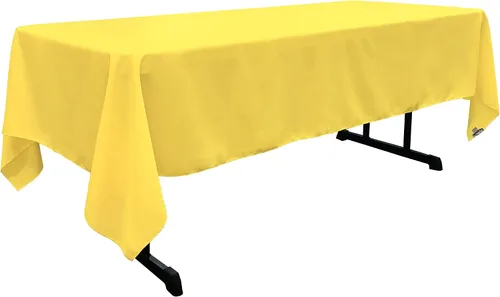 Miniatura 8 de LA Linen Mantel rectangular lavable de popelín de poliéster, resistente a las manchas y a las arrugas, cubierta de mesa 60x84, mantel de tela