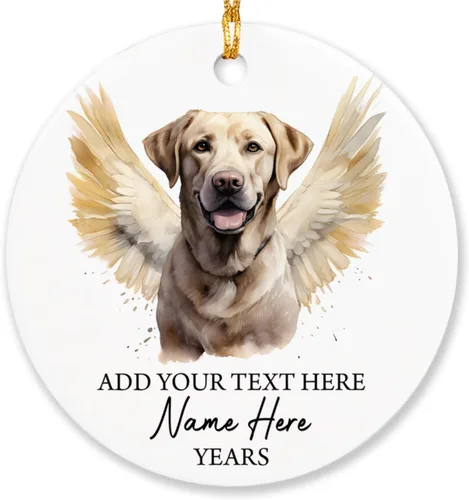 Miniatura 36 de Airedale Terrier - Adorno personalizado de alas de ángel para perro, regalo de pérdida de condolencias de mascotas, adorno de Navidad conmemorativo