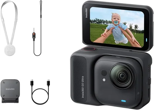 Insta360 GO Ultra 4K Cámara de acción - Paquete estándar - Negro medianoche