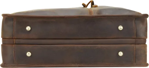 Miniatura 7 de Polare - Maletín de cuero de grano completo de 18.5 pulgadas para computadora portátil, bolsa de mensajero para hombres, grande para portátiles