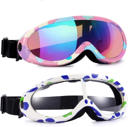 Miniatura 14 de Lentes protectores para esquiar 2 unidades, anteojos protectores para snowboard para niños, niñas, jóvenes, hombres