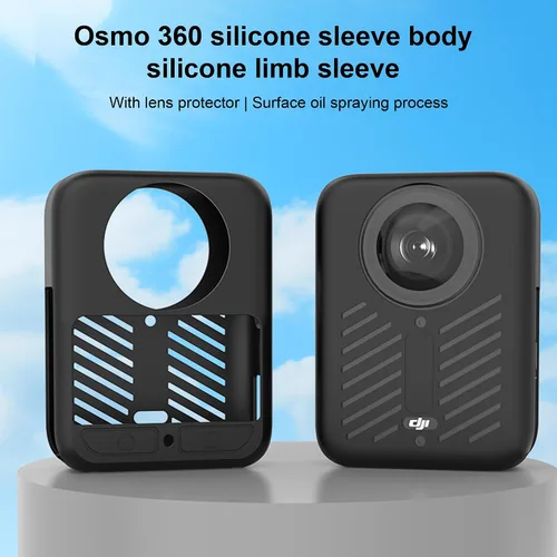 Miniatura 2 de Funda de silicona para DJJ Osmo 360 con protector de pantalla (paquete de 3), color negro para DJJ Osmo 360