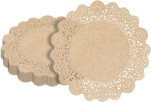 Miniatura 78 de Restaurantware Pastry Tek Blondas de Encaje de 4 x 4 Pulgadas 100 Vajilla Decorativa - Blondas de Mesa Desechables Redondas de Papel Negro