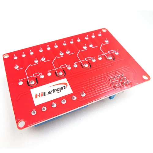Miniatura 2 de HiLetgo Módulo de relé de 4 canales de 12V con soporte aislado OPTO disparador de nivel alto y bajo