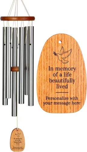 Miniatura 16 de Campanillas de viento Woodstock personalizadas Amazing Grace conmemorativas para exteriores de 24'' de bronce medio, campanilla de viento