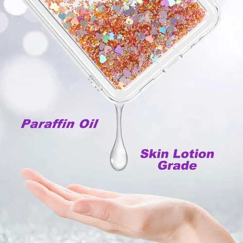Miniatura 3 de Funda con purpurina para Samsung Z Flip 3, a prueba de golpes, funda de TPU transparente con purpurina líquida para Samsung Z Flip 3 para mujer