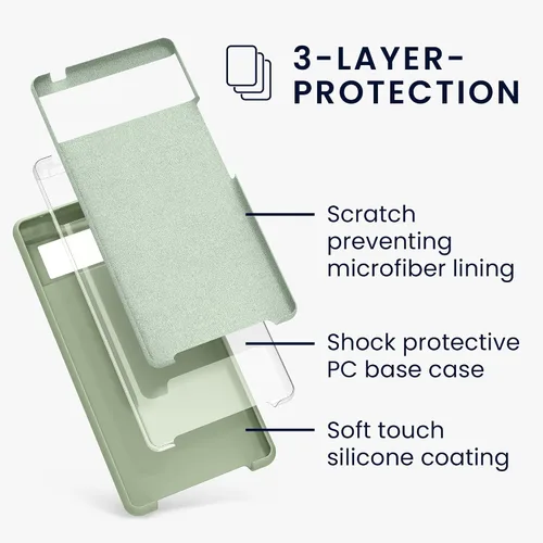 Miniatura 573 de kwmobile Funda Compatible con Google Pixel 6 Pro - Funda de teléfono de silicona TPU con acabado suave - Azul Arrecife