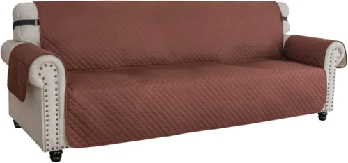 Miniatura 7 de XINEAGE Funda para Loveseat Reclinable Resistente al Agua, Fundas para Loveseat Reclinable de 2 Asientos con Bolsillos, Funda Protectora para Café