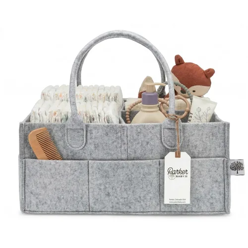 Miniatura 12 de Parker Baby Co.: organizador de pañales para bebé, contenedor para dormitorio de bebé, organizador de automóvil para pañales y toallitas para bebés