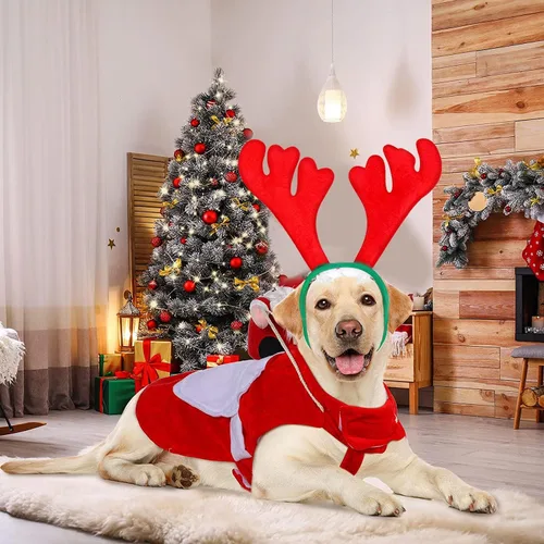Miniatura 9 de Propsicle Diadema de cuernos de reno de Navidad para accesorios de disfraces de Navidad (paquete de 2) decoración de fiesta de Navidad