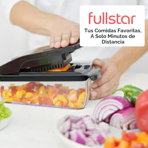 Miniatura 8 de Fullstar The Original Pro Chopper - Picador de verduras y espiralizador, picador de alimentos con recipiente, rebanador de frutas, accesorios
