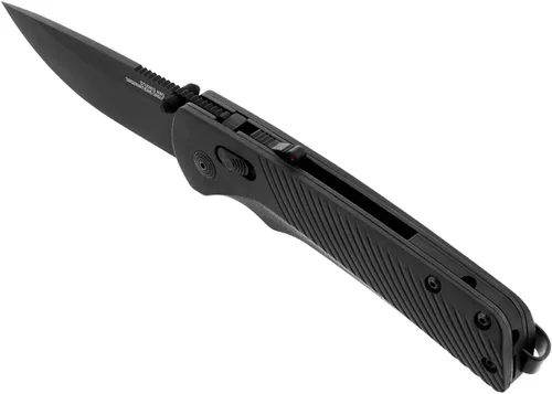 Miniatura 3 de SOG Flash AT para uso diario, cuchillos plegables de bolsillo ambidiestros rectos, mango ergonómico y clip de transporte profundo, hoja de acero D2