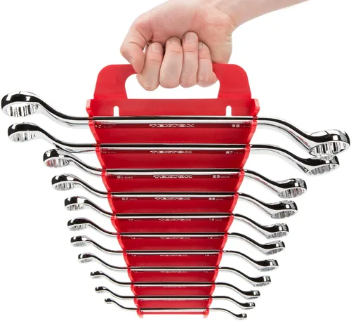 Miniatura 6 de TEKTON WBE24411 - Juego de llaves de extremo de caja con soporte de 45 grados, 11 unidades (6-32 mm)