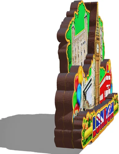 Miniatura 2 de Imán de madera de Londres Inglaterra 3D para nevera, recuerdos coleccionables, decoraciones artesanales hechas a mano