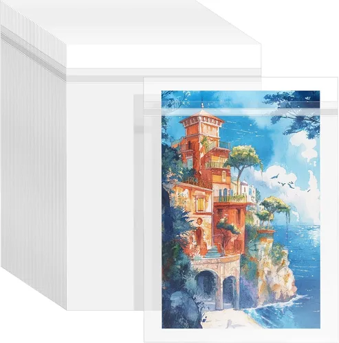Miniatura 16 de VOKOY Paquete de 50 Fundas Transparentes como Cristal de 8.5 x 11 Pulgadas Bolsas de Almacenamiento, Bolsas de Celofán Autosellantes Resellables