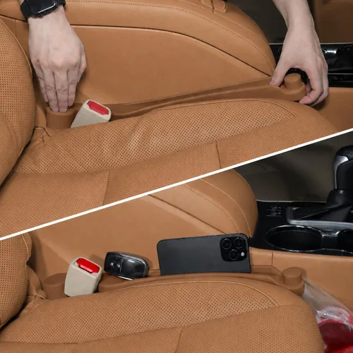 Miniatura 15 de Givifive Juego de 2 rellenos de espacio para asiento de automóvil, espuma suave, multifuncional, con organizador y función de gancho, tapón