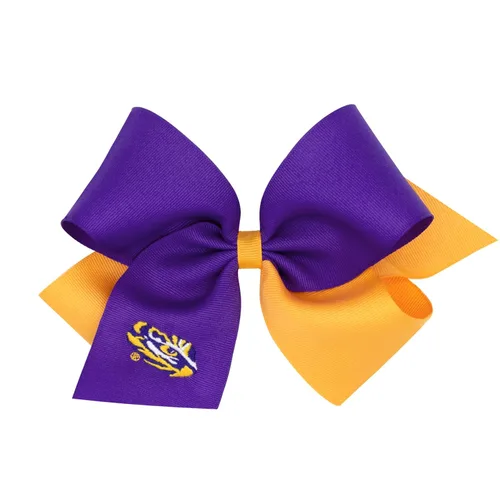 Miniatura 21 de Divine Creations - Lazo para el pelo de dos tonos para niñas con temática universitaria para el día del juego, por Wee Ones en un clip WeeStay
