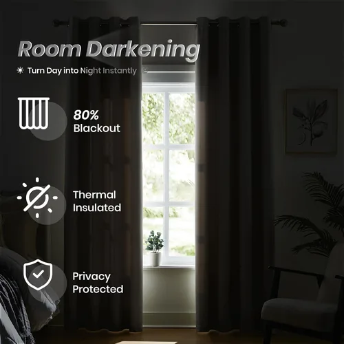 Miniatura 8 de Melodieux Cortinas bohemias 80% opacas de 63 pulgadas de largo para dormitorio, sala de estar, oscurecimiento de sala de estar, cortinas