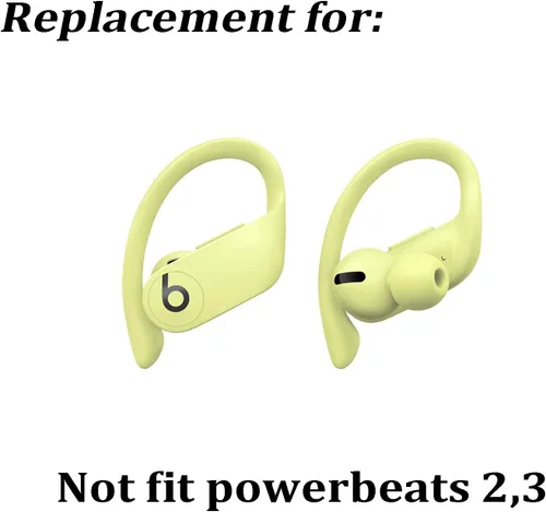 Miniatura 3 de Juego de puntas de auriculares de silicona de repuesto para auriculares inalámbricos Powerbeats Pro Beats, 4 pares (amarillo)