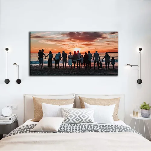 Miniatura 3 de Looife Impresiones en lienzo personalizadas de 40 x 20 pulgadas con tu foto, arte de pared personalizado con tu foto sobre lienzo