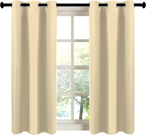 Miniatura 70 de LA PALMA Cortinas opacas con aislamiento térmico y ojales, para sala de estar, dormitorio, paquete de 2 paneles