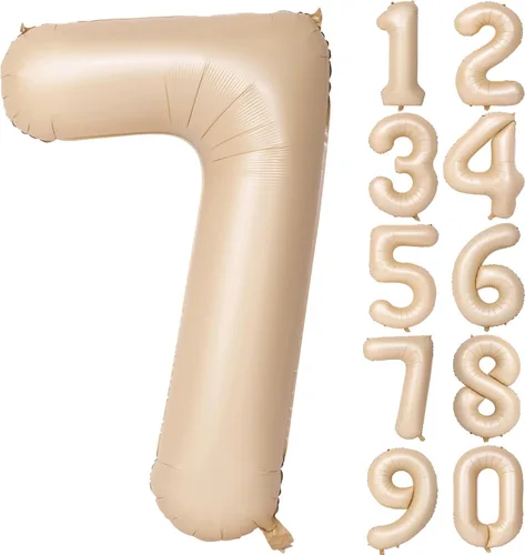 Miniatura 11 de Globos de helio de 40 pulgadas con dígitos dorados para fiesta de cumpleaños., Número 0, 40 pulgadas, número 0 oro 7