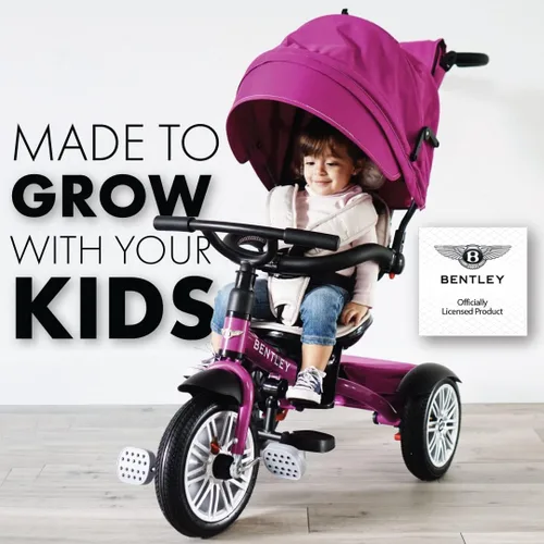 Miniatura 5 de Bentley Trike, bicicleta todo terreno para niños pequeños 6 en 1, con licencia oficial y diseñada por Bentley Motors UK; el triciclo de bebé a niño