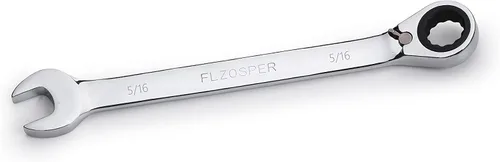 Miniatura 5 de FLZOSPER Llave de engranajes reversible SAE de 1/2 pulgada, llave combinada de trinquete reversible de 72 dientes