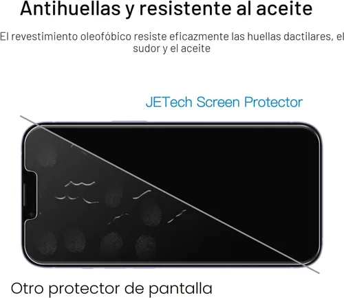 Miniatura 7 de Protector de pantalla de privacidad JETech para iPhone 16e 2025, iPhone 14 de 6.1 pulgadas, película de vidrio templado antiespía, 2