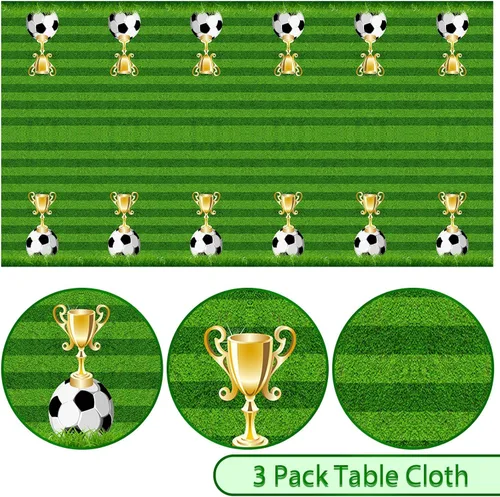 Miniatura 3 de TAOYE Paquete de 3 manteles de fútbol