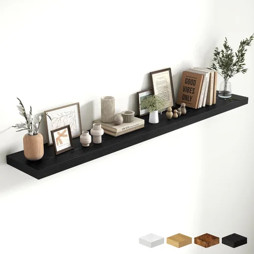 Miniatura 73 de Estantes flotantes de 48 pulgadas para pared, estante de chimenea de 10 pulgadas de profundidad, estantes flotantes de madera para pared, estantes
