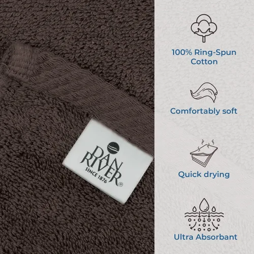 Miniatura 123 de DAN RIVER Paquete de 2 sábanas de baño de 35x70 pulgadas, sábanas de baño jumbo acanaladas para adultos, toallas grandes gruesas y absorbentes
