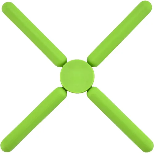 Miniatura 3 de KSENDALO Paquete de 5 salvamanteles de silicona gruesa para platos calientes, salvamanteles plegables ecológicos para ollas y sartenes calientes